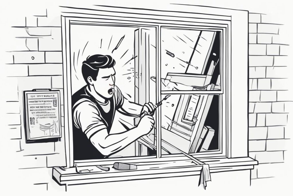 cómo abrir una ventana oscilobatiente atascada