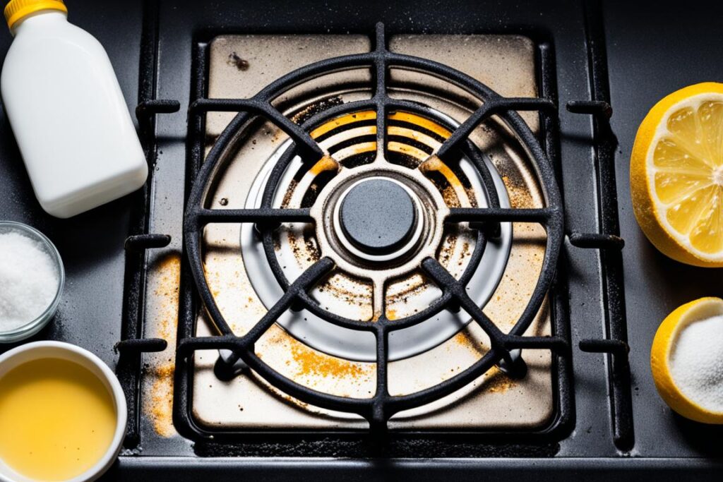 soluciones caseras para limpiar hierros de la cocina de gas